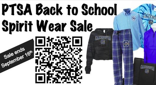 PTSA Back to School Spirit Wear Sale