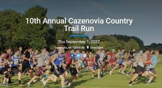 Cazenovia Country Trail Run Slated for Thursday, Sept 1