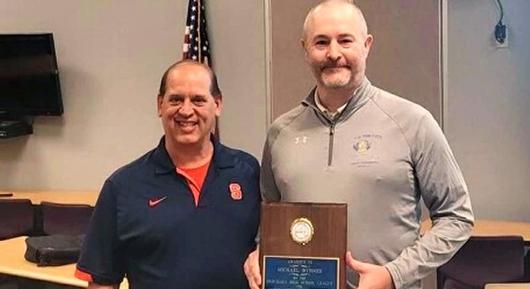 Mike Byrnes Earns Outstanding Service Award From Onondaga High School League