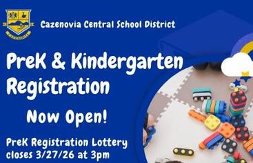 PreK & Kindergarten Registration is Open!
