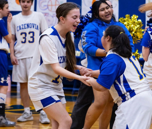 students celebrating